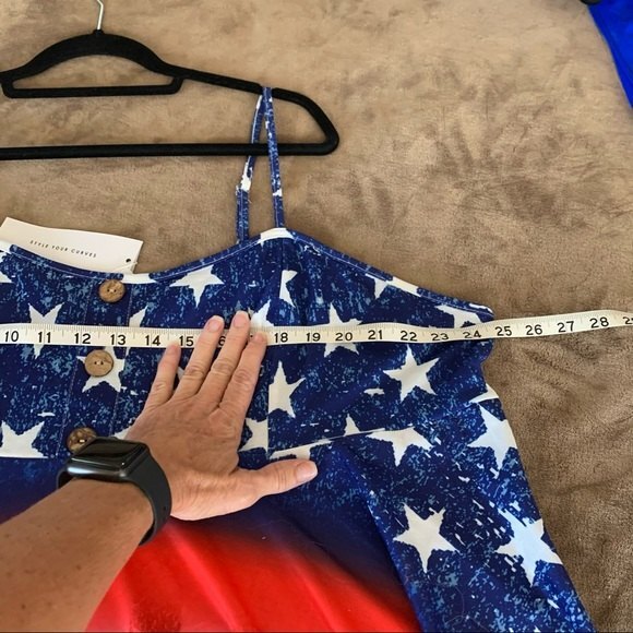 ROSEGAL American Flag Sleeveless High Low Tank Top Size 5X - Picture 8 of 11